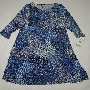 MSK Women's Size XL 3/4 Sleeve Pullover Shift Dress NEW